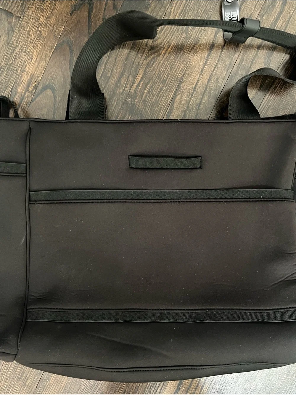 Dagne Dover Wade Diaper Tote Black Neoprene Baby Bag w/ Changing Pad